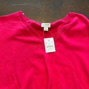 Women’s large jcrew, red V-neck sweater